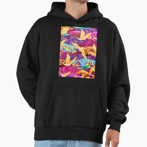 Golden cranes flying Hoodie