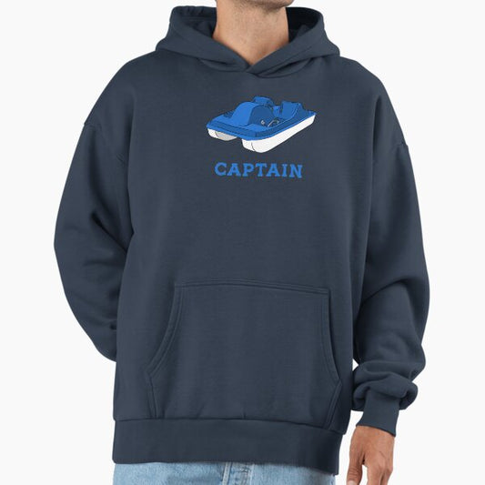Blue and White Pedal Boat Captain Hoodie