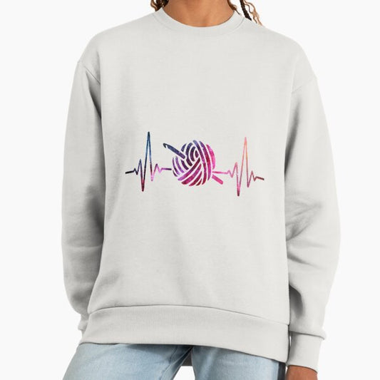 Crochet Kniting Heartbeat galaxy Sweatshirt