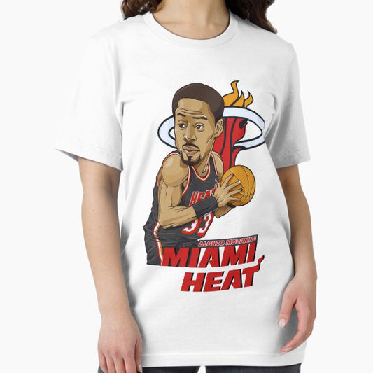 Alonzo Mourning 'Zo' Caricature - Miami Heat Basketball Legend T-Shirt