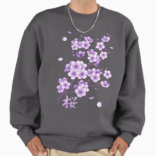 Falling Purple Sakura Cherry Blossom Sweatshirt