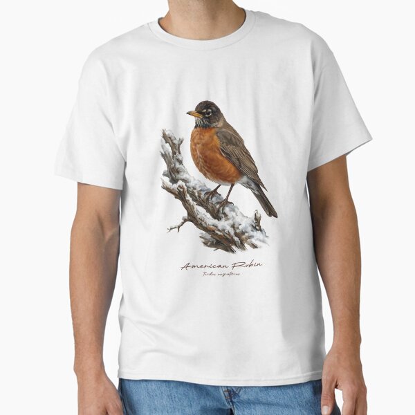 American Robin in Winter T-Shirt