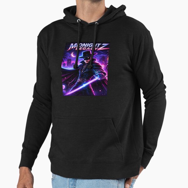 Midnight Z Legacy Neon Vigilante Hero Retro Night Justice Art Hoodie