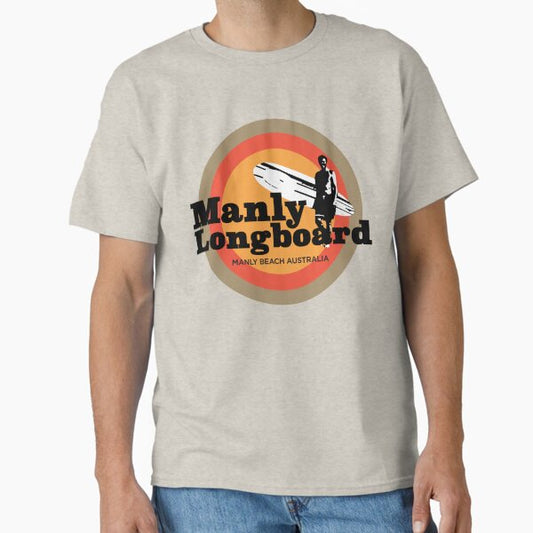 Manly Longboard retro surf T-Shirt