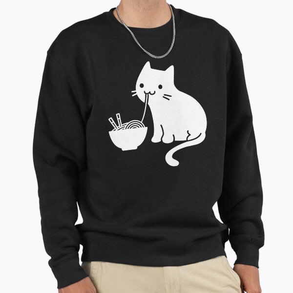 Cute Cat Eating Ramen Sweatshirt