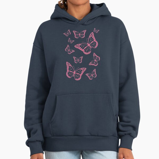 Monarch butterfly | butterflies pattern | pink Hoodie