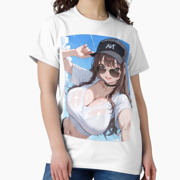 SHIRO: Cute Anime Baseball Girl Summer Waifu Energy T-Shirt