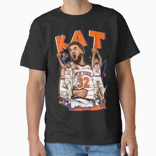 Karl-Anthony Towns KAT New York Cartoon T-Shirt