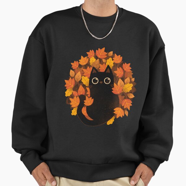 Cat and Autumn Leaves! Sweatshirt