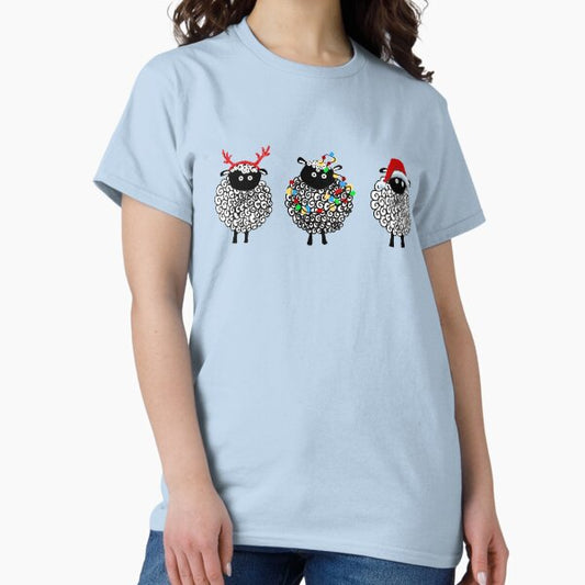 Festive Christmas sheep T-Shirt