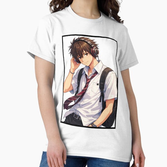 Anime guy with headphones T-Shirt