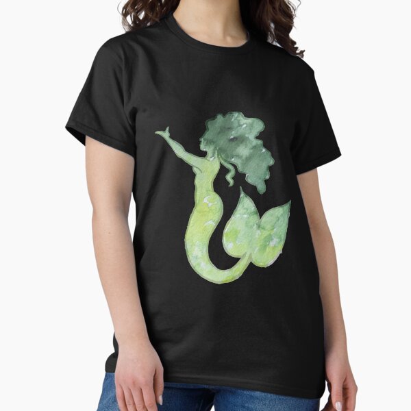 Watercolor Green Mermaid T-Shirt