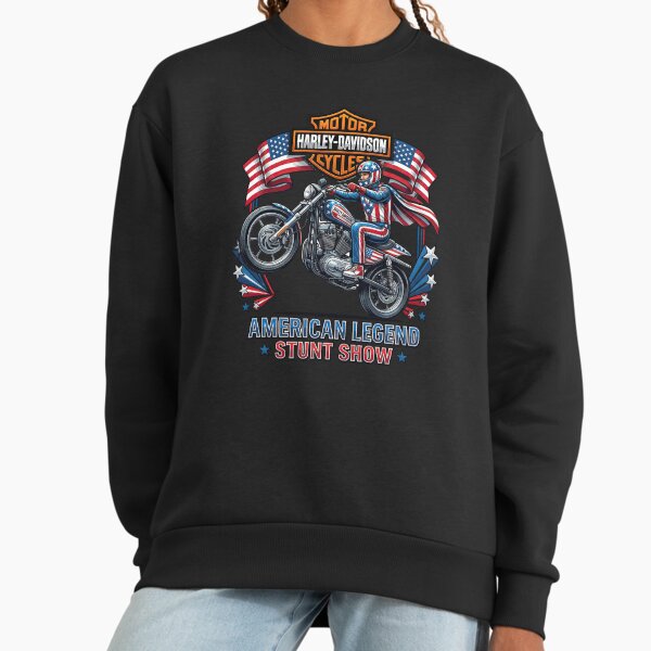Harley Davidson Dark Outlaw Motorcycle Illustration Sweatshirt