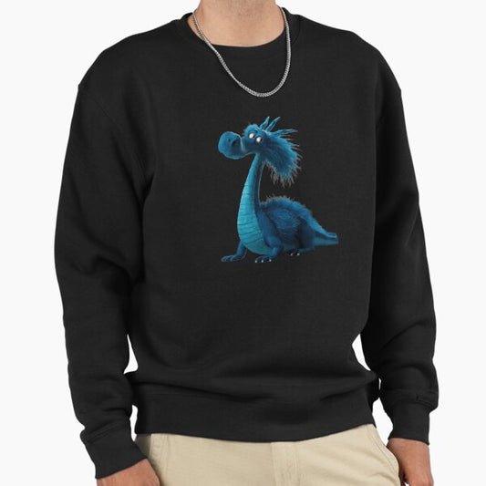 Cute blue fluffy plush funny dragon, Legendary Animals,dragon art,Legendary dragon Sweatshirt