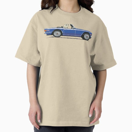 Sapphire Blue color TR6 – the Classic British Sports Car T-Shirt