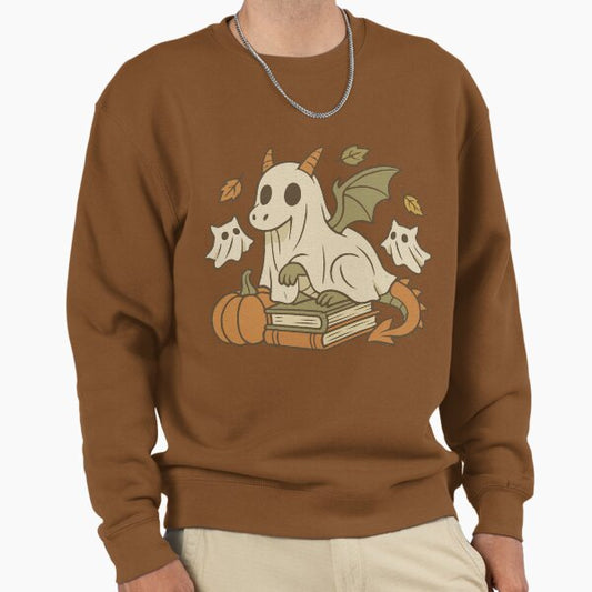 Ghost Dragon Retro Halloween Spooky Sweatshirt