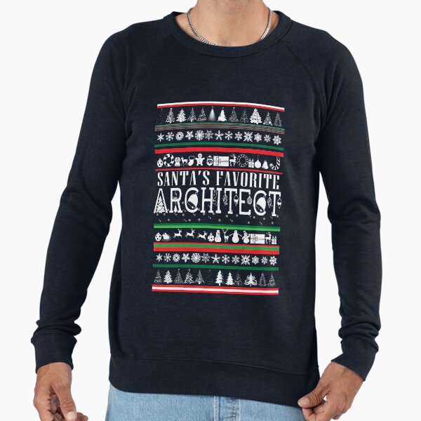 Architect Ugly Christmas Sweater Lightweight Sweatshirt