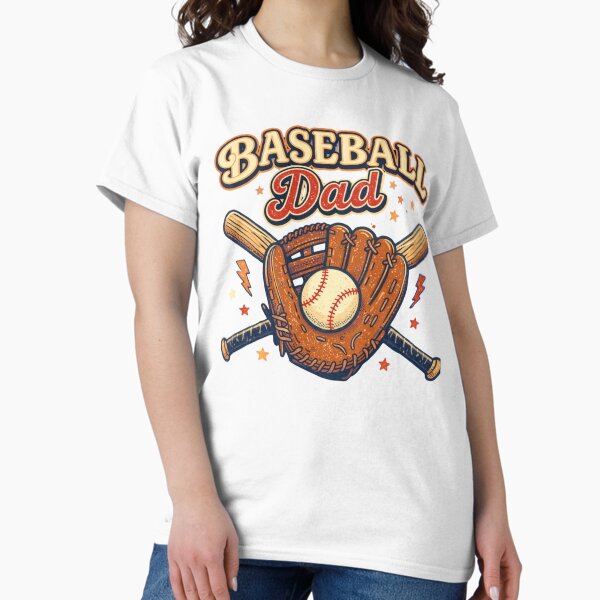 Baseball Dad Vintage Glove Sports Fan Shirt T-Shirt