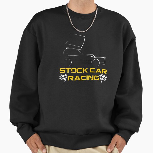 Stock Car Racing car with chequered flags Sweatshirt