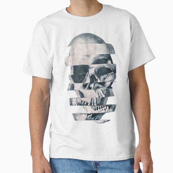 Glitch Skull Mono T-Shirt