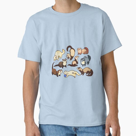 Cat snakes in blue T-Shirt