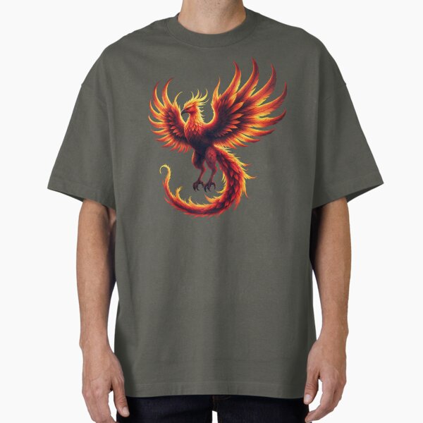 Phoenix Rising - Fiery Mythical Bird Art T-Shirt