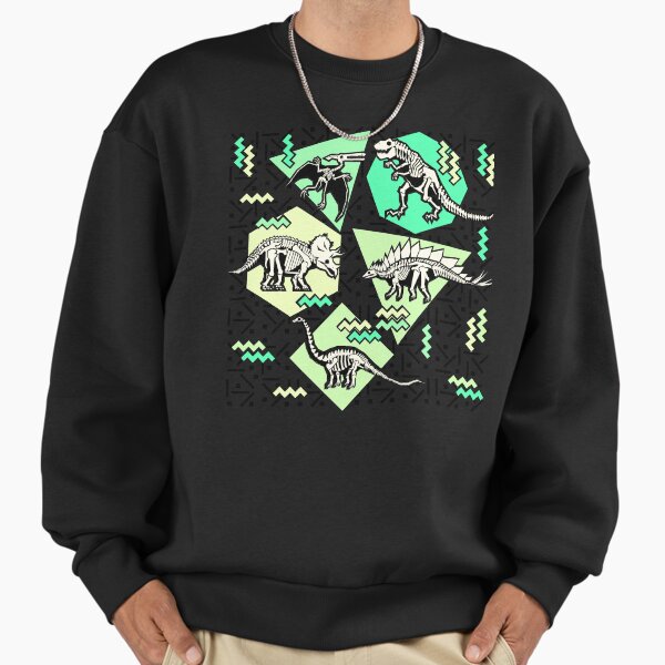 Neon Skeleton Dinosaur Pattern Sweatshirt