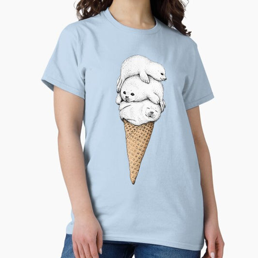 Seal Ice Cream Cone T-Shirt