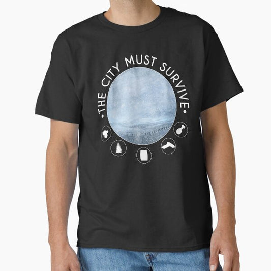 The city must survive original frostpunk inspired design (White version) T-Shirt