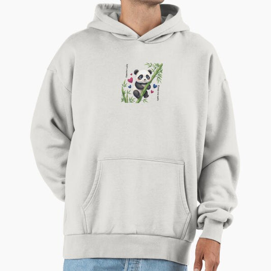 The lovely cute panda on the bamboo Hoodie