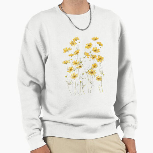 Yellow Cosmos Flowers Sweatshirt