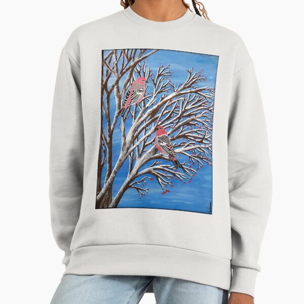 Martin and Martine, the pine grosbeaks (Bird of Hope) Sweatshirt