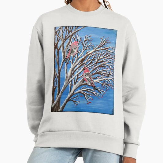 Martin and Martine, the pine grosbeaks (Bird of Hope) Sweatshirt