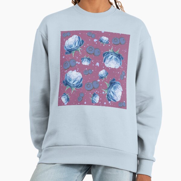 Summer Floral Blueberry Sweatshirt