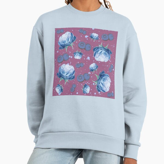 Summer Floral Blueberry Sweatshirt