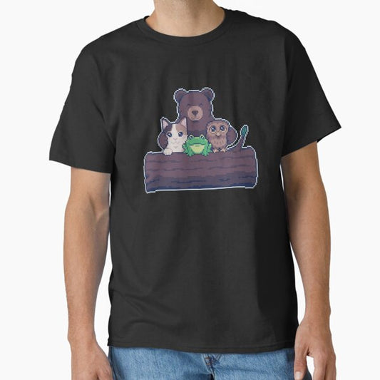 Rainy Day Animals Cutout T-Shirt