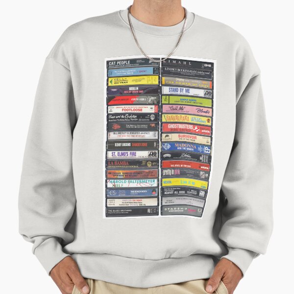 1980s Movie Songs - Cassette Print - '80s Cinema Tracks Sweatshirt