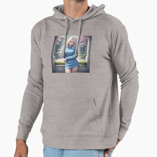 Cute Anime Girl Cozy Sweater Aesthetic Portrait Hoodie