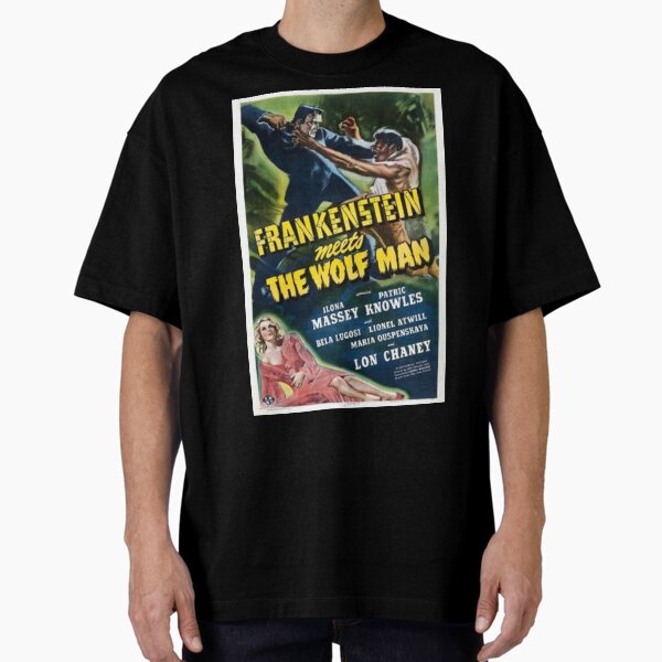 Frankenstein meets the Wolf Man vintage horror film T-Shirt