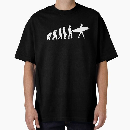 Evolution Of Man To Surfer Vintage, Surfing Gift, Surfer and Sea Ocean Waves rider T-Shirt