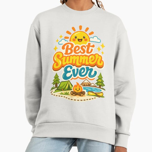 Best Summer Ever Shirt Camp Theme Graphic Tee Sweatshirt
