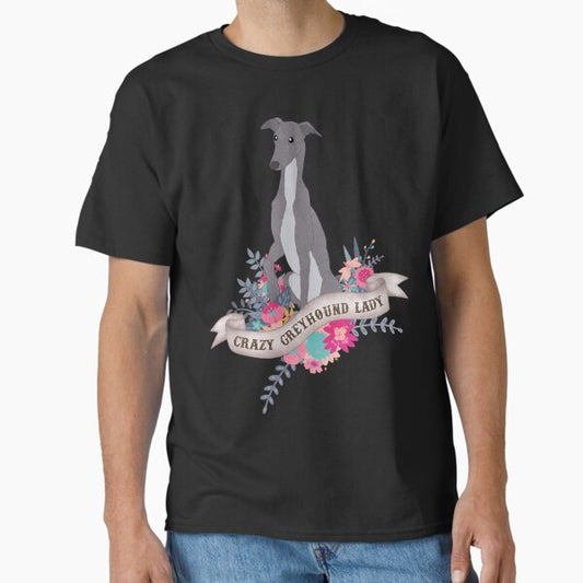 Crazy Greyhound Lady T-Shirt