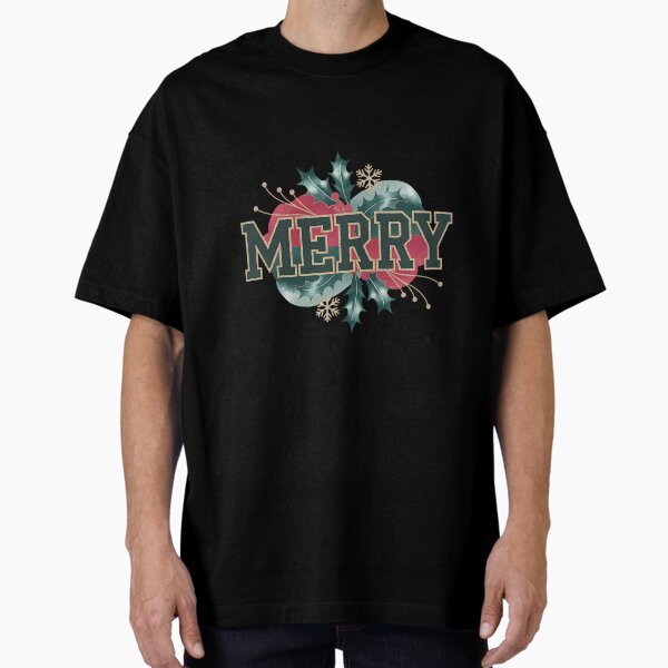Merry Christmas Varsity Aesthetic – Vintage Holiday Design T-Shirt