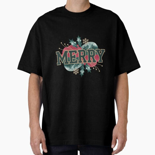 Merry Christmas Varsity Aesthetic – Vintage Holiday Design T-Shirt