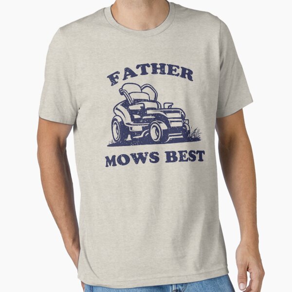 Father Mows Best Vintage Retro 90s Style T-Shirt