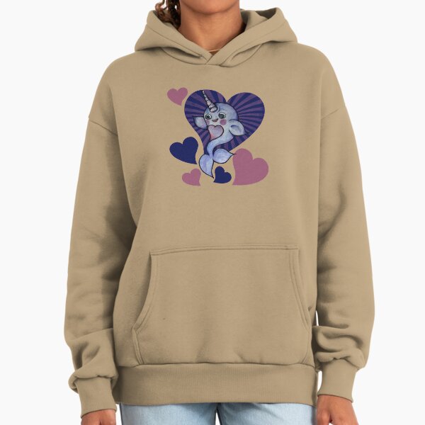 Narwhal with hears Hoodie