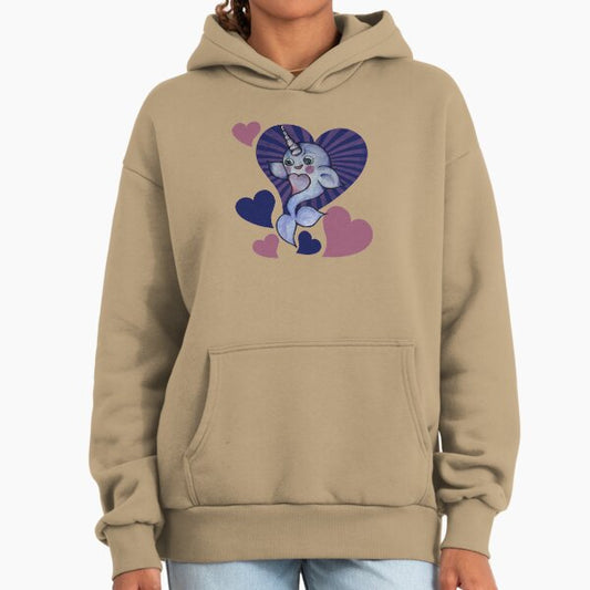 Narwhal with hears Hoodie