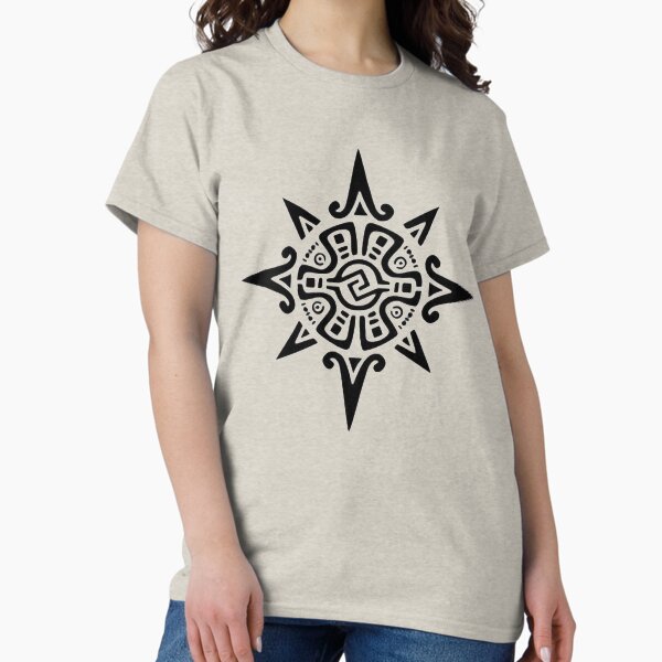 Mayan sun tattoo digital art. T-Shirt
