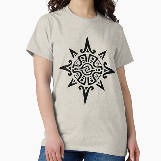 Mayan sun tattoo digital art. T-Shirt