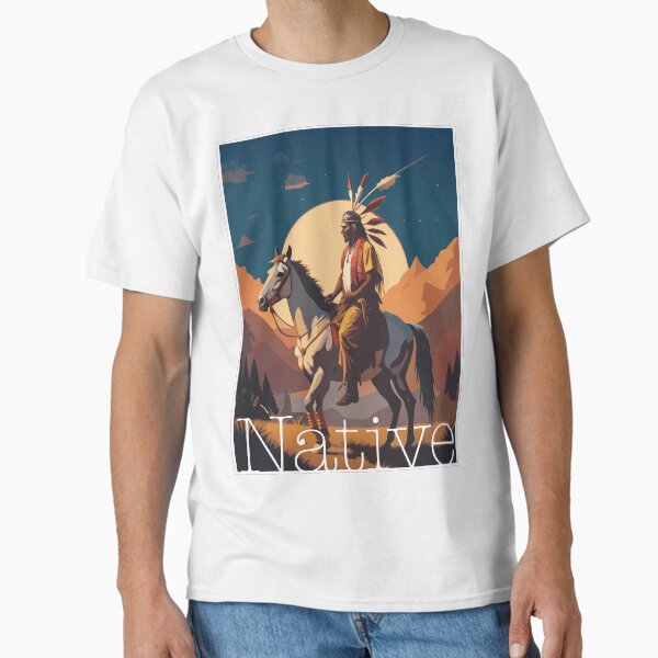 Native American warrior on a horse T-Shirt